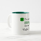 Mug à café irlandais vert et blanc mignon (Devant gauche)