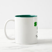 Mug à café irlandais vert et blanc mignon (Gauche)