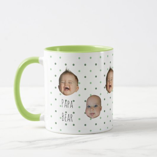 Mug à café joli à pois pour papa (Gauche)