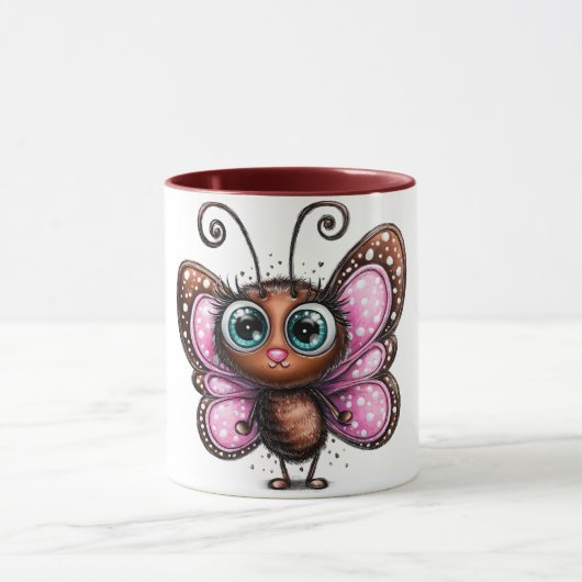 Mug à café joli papillon (Centre)