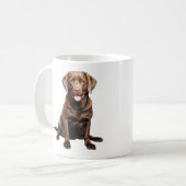 Mug à café Labrador Chocolat (Devant gauche)