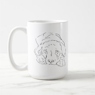 Mug à café Labrador Retriever mignon, Maman de chi