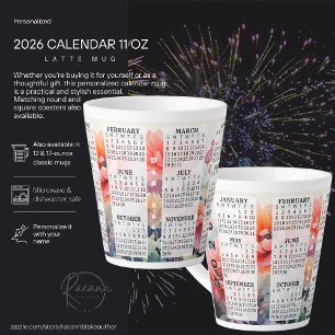 Mug à café Latte personnalisé de 2026 de 340 g