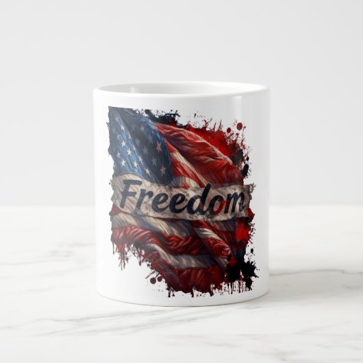 Mug à café "Liberté" patriotique (Devant)