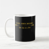 Mug à café Luxe Noir Bleu Or (Gauche)