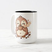Mug à café Manchot Kawaii (Devant gauche)