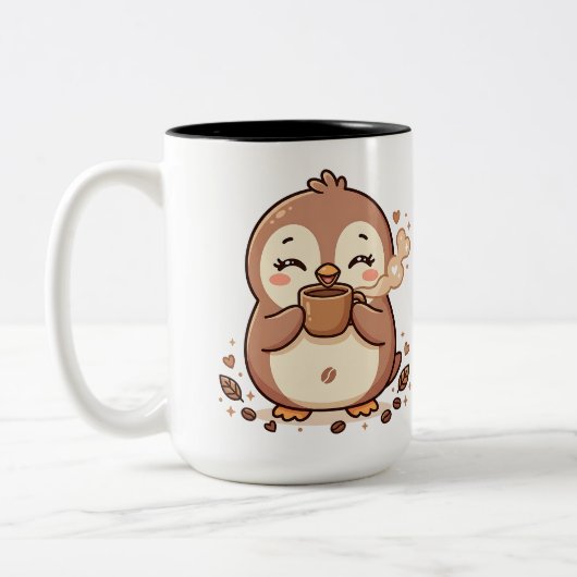 Mug à café Manchot Kawaii (Gauche)