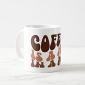 Mug à café mignon – Le café est un câlin dans une (Devant gauche)
