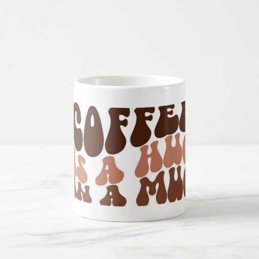 Mug à café mignon – Le café est un câlin dans une (Centre)
