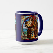 Mug à café mignon Lévrier Afghan (Devant droit)