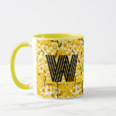 Mug à café monogramme floral (cadeau initial uniqu (Gauche)