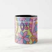 Mug à café Motif à fleurs colorées (Centre)