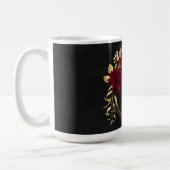 Mug à café noir chic bordeaux et or (Gauche)