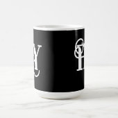 Mug à café noir et blanc élégant (Centre)