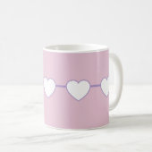Mug à café Nurse Heart Rose et Violet (Devant droit)