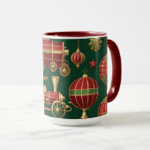 mug à café ornement de noël steampunk (Devant droit)