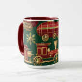 mug à café ornement de noël steampunk (Devant gauche)