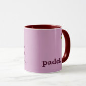 MUG À CAFÉ PADEL – WORD VIBES - MAROONS & ROUGE (Devant droit)