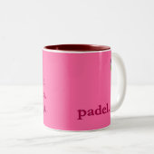 MUG À CAFÉ PADEL – WORD VIBES – ROSES CERISE (Devant droit)