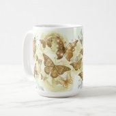 Mug à café Papillon jaune et or (Devant gauche)