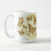Mug à café Papillon jaune et or (Gauche)