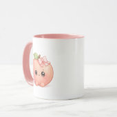 Mug à café pêche mignon Kawaii (Devant gauche)