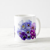 Mug à café Pensée Violette Floral (Devant droit)