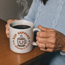 Mug à café personnalisable pour grand-mère