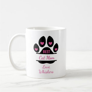 Mug à café personnalisé avec empreinte de patte po