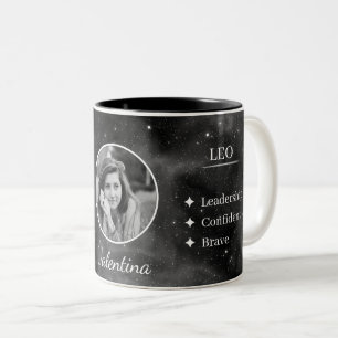 Mug à café personnalisé avec photo et nom du zodia