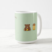 Mug à café personnalisé Pot de miel d'ours mignon (Devant droit)