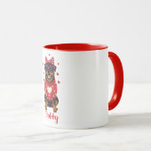 Mug à café pour chien Rottweiler Saint-Valentin 20 (Devant droit)