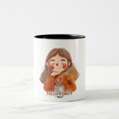 Mug à café pour fille confortable mignonne  (Centre)