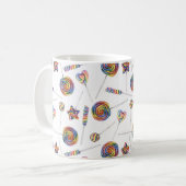 Mug à café Rainbow Lollipops (Devant gauche)