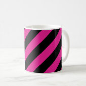 Mug à café rayé rose et noir Halloween (Devant droit)