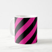 Mug à café rayé rose et noir Halloween (Devant gauche)
