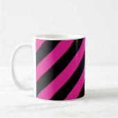 Mug à café rayé rose et noir Halloween (Gauche)