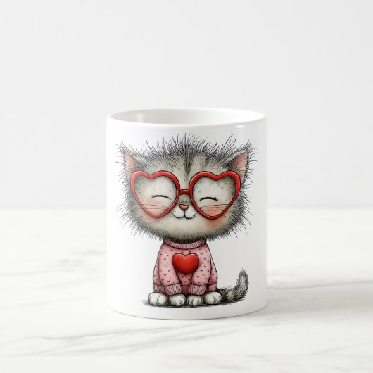 Mug à café réconfortant avec design de chaton (Centre)