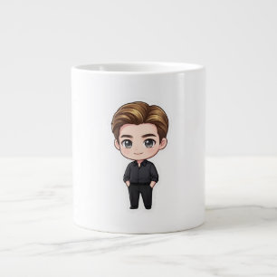 Mug à café représentant un acteur masculin élégant