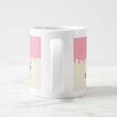 Mug à café rose avec une illustration de panda des (Dos)