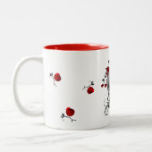 Mug à café rouge Rose (Gauche)