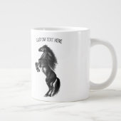 Mug à café sauvage dressée avec texte personnalisé (Droite)