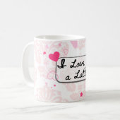 Mug à café sur le thème de l'amour avec des cœurs (Devant gauche)