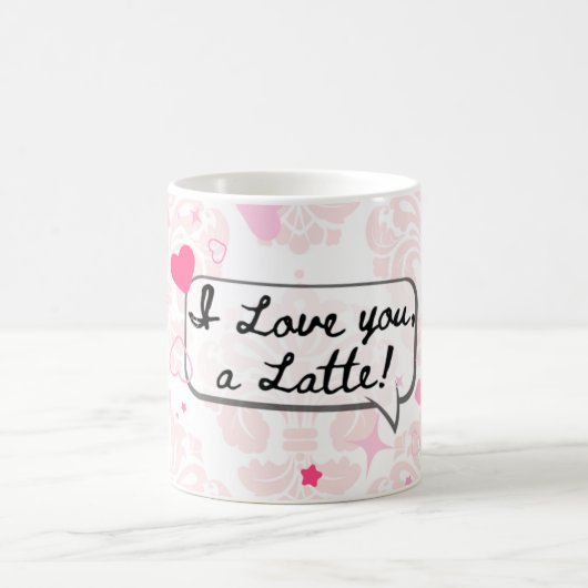 Mug à café sur le thème de l'amour avec des cœurs (Centre)