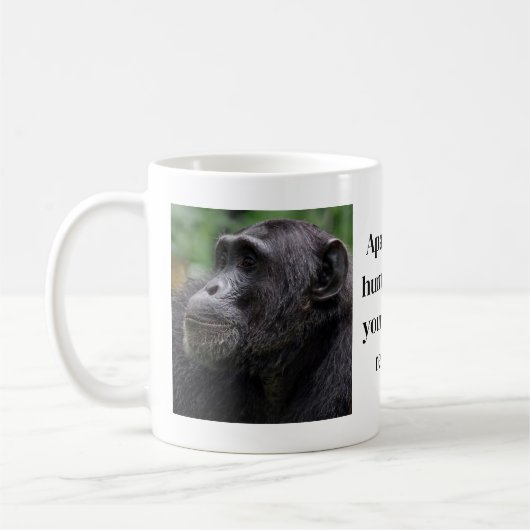 Mug à café sur le thème des chimpanzés (Gauche)