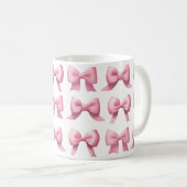 Mug à café/thé Ruban Rose (Devant droit)