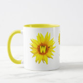 Mug à café Tour Soleil Élégant (Nom et Monogramme) (Gauche)