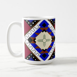 Mug à café tribal, Bonheur, Zia amérindienne