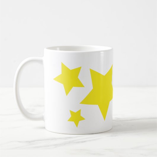 Mug à café trois étoiles - mignonne céleste Coupe (Gauche)