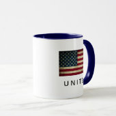 Mug à café Unité du drapeau américain (Devant droit)